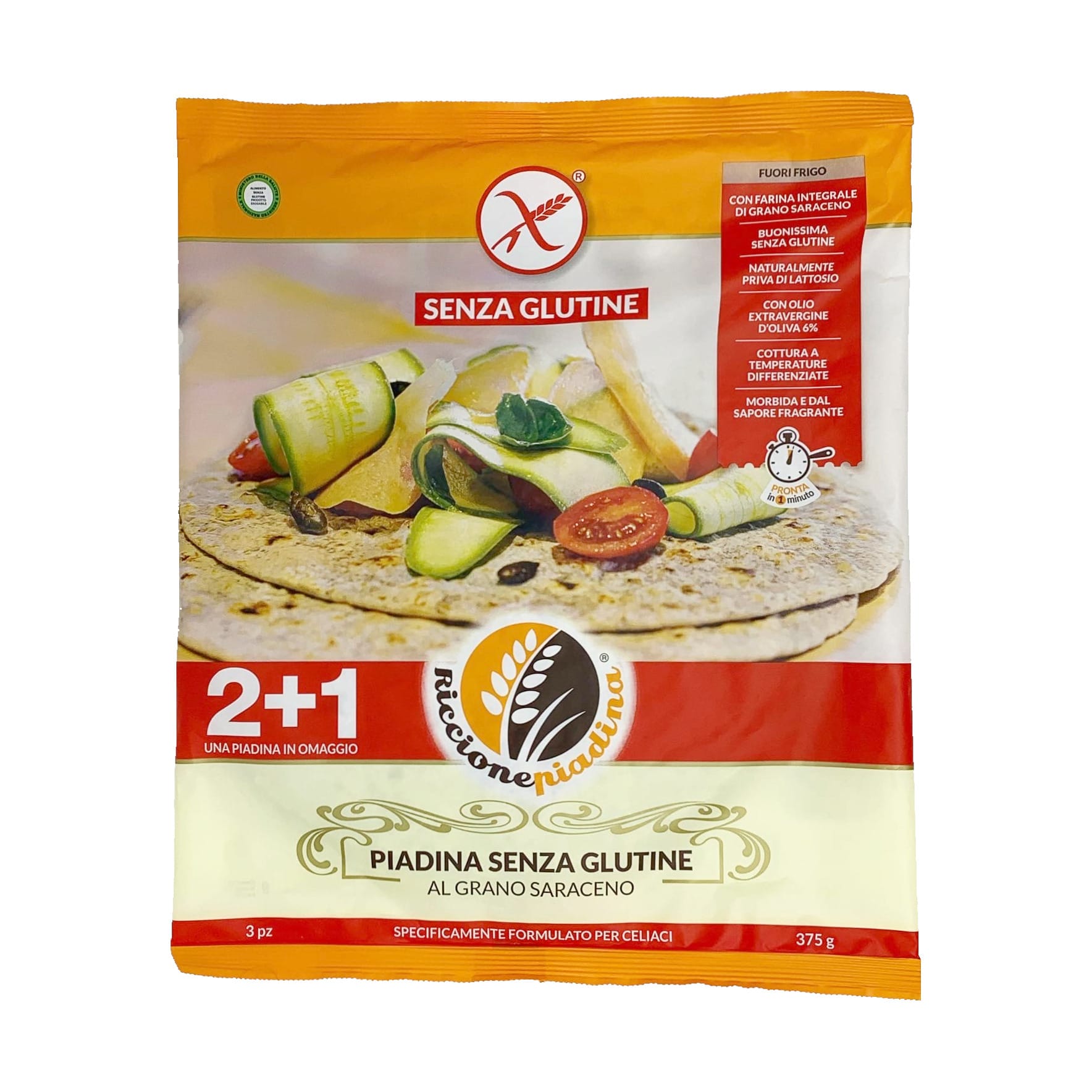 PIADINA SENZA GLUTINE GRANO SARACENO Fuori Frigo RICCIONE PIADINA 2pz